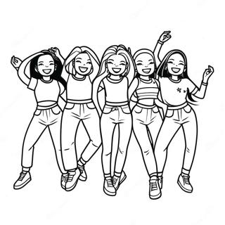 Itzy Leden Die Dansen Kleurplaat | Itzy kleurplaat