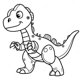 Robot Dinosaurussen Kleurplaat | Robot Dinosaur kleurplaat
