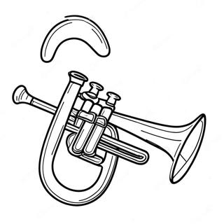 Trumpet Kleurplaat | Trompet kleurplaat