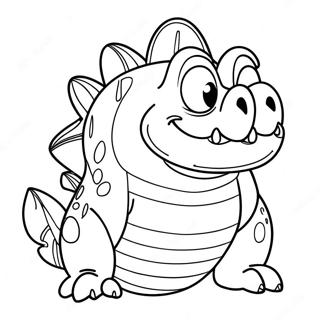 Chomper Kleurplaat | Chomper kleurplaat