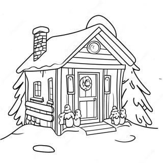 Gezellige Winterhut Kleurplaat | Winterhut kleurplaat