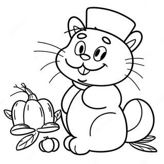 Garfield Thanksgiving Kleurplaten