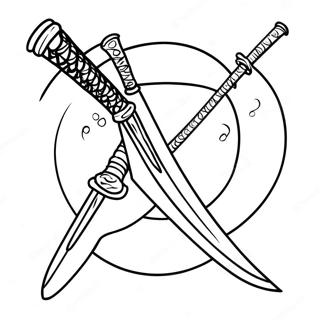 Katana Kleurplaat | Katana kleurplaat