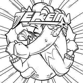 Tekken Logo Kleurplaat | Tekken kleurplaat