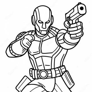 Deadshot Actie Pose Kleurplaat | Dode Schot kleurplaat