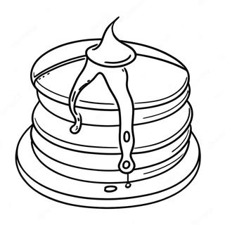 Pannenkoeken Stapel Kleurplaat | Pannenkoek kleurplaat