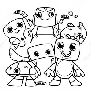 Kleurige Mixels Personages Kleurplaat | Mixels kleurplaat