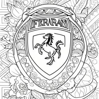 Ferrari Logo Kleurplaat | Ferrari kleurplaat