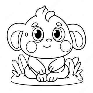 Schattige Sunky Personage Kleurplaat | Sunky kleurplaat