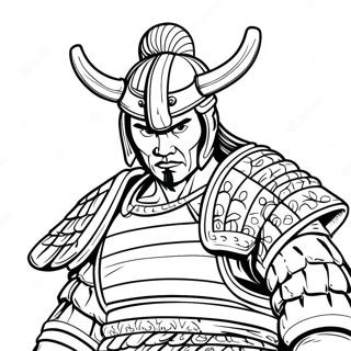 Samurai Krijger Kleurplaat | Samurai kleurplaat