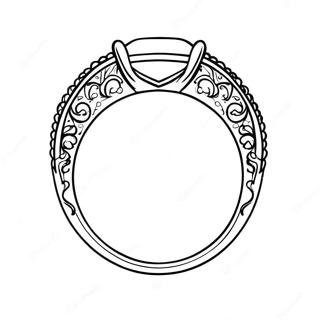 Eenvoudige Ring Kleurplaat | Ring kleurplaat