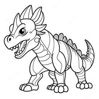 Fierce Scorpius Rex Brullende Kleurplaat | Scorpius Rex kleurplaat