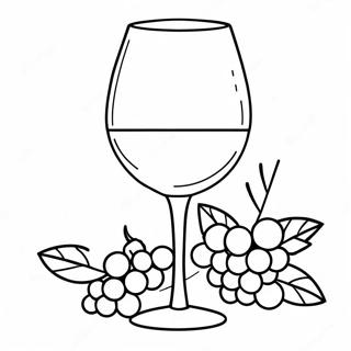 Wijnglas Kleurplaat | Wijn kleurplaat