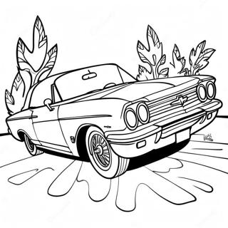 Chevy Impala Cabriolet Kleurplaat | Chevy Impala kleurplaat