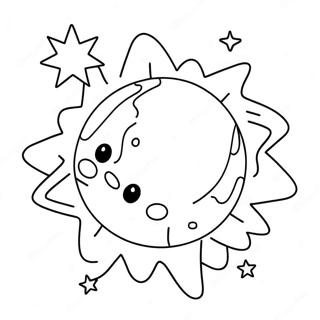 Kleurige Meteor Kleurplaat | Meteor kleurplaat
