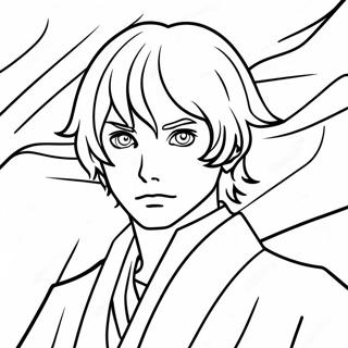 Kleurplaat van Dazai met een Mysterieus Uiterlijk | Dazai kleurplaat