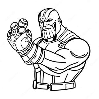 Thanos met Infinity Handschoen Kleurplaat | Thanos kleurplaat