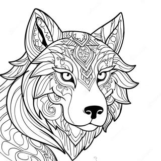 Wolf Hoofd Kleurplaten