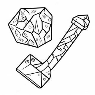 Minecraft Diamanten Schep Kleurplaat | Minecraft Schep kleurplaat