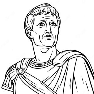 Julius Caesar Historisch Figuur Kleurplaat | Julius Caesar kleurplaat