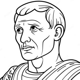 Beroemde Julius Caesar Portret Kleurplaat | Julius Caesar kleurplaat