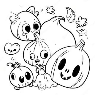Kleurplaat van Schattige Spookiz Personages | Spookiz kleurplaat