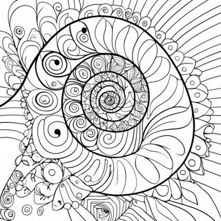 Fibonacci spiraal kleurplaat | Fibonacci kleurplaat
