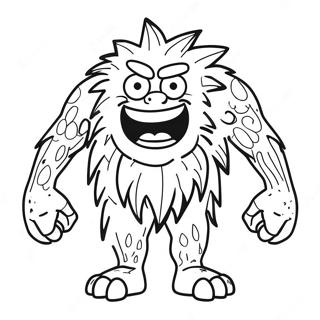 Gritty Monster Kleurplaat | Gritty kleurplaat