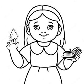 Matilda met Magische Krachten Kleurplaat | Matilda kleurplaat