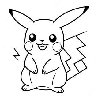 Pikachu Elektrisch Type Kleurplaat | Pokémon kleurplaat