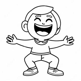 Grappige Bitmoji Dansende Kleurplaat | Bitmoji kleurplaat