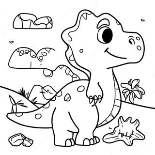 Leuke Puzzel Kleurplaat met Dinosaurussen | Puzzel kleurplaat