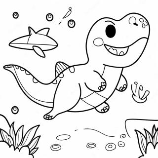 Dino Haai Kleurplaat | Dinohaai kleurplaat