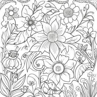 William Morris Natuur Geïnspireerde Kleurplaat | William Morris kleurplaat