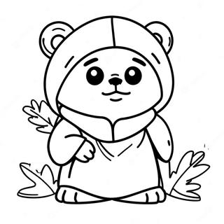 Ewok Kleurplaat | Ewok kleurplaat