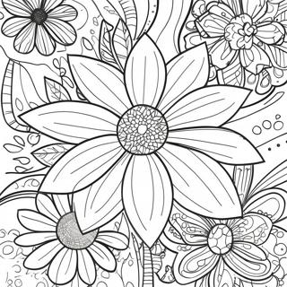 Vibrante Prismacolor Bloem Kleurplaat | Prismacolor kleurplaat
