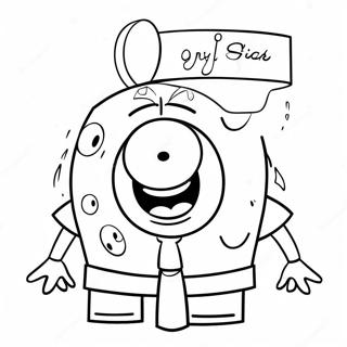 Gary SpongeBob Kleurplaat | Gary SpongeBob kleurplaat