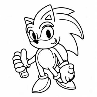 FNF Sonic Kleurplaat | FNF Sonic kleurplaat