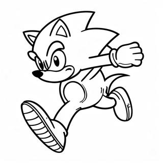 Sonic de Egel Rent Snel Kleurplaat | FNF Sonic kleurplaat