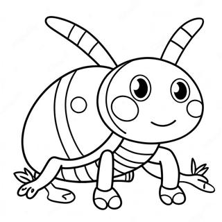 Schattige Roly Poly Insect Kleurplaat | Roly Poly kleurplaat