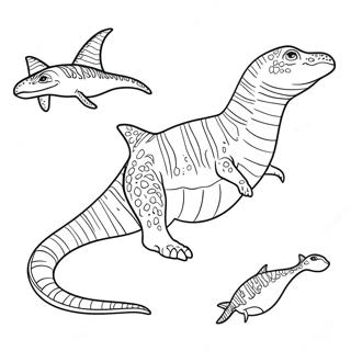 Mosasaurus Kleurplaat | Mosasaurus kleurplaat