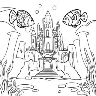 Atlantis Onderwaterstad Kleurplaat | Atlantis kleurplaat