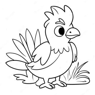 Schattige Farfetch'd met Prei Kleurplaat | Farfetch'd kleurplaat