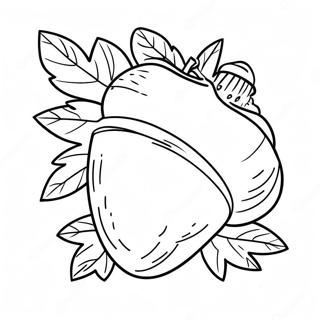 Eikel Kleurplaat | Eikel kleurplaat