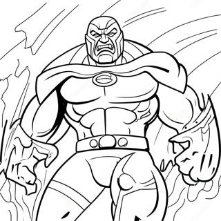 Bedreigende Darkseid in Gevecht Kleurplaat | Darkseid kleurplaat