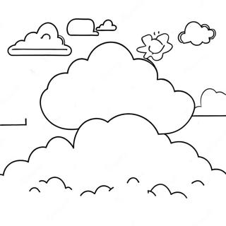 Hemelse Wolken Kleurplaat | Hemel kleurplaat