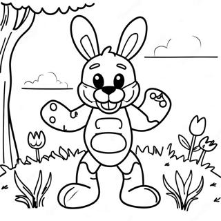 Springval Kleurplaat | Spring Trap kleurplaat