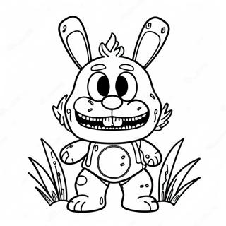 Eng Kreepy Springval Personage Kleurplaat | Spring Trap kleurplaat
