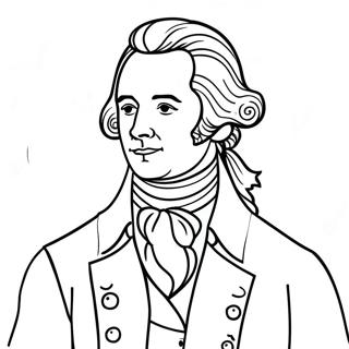 Alexander Hamilton Portret Kleurplaat | Hamilton kleurplaat