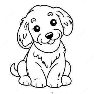 Goldendoodle Puppy Kleurplaat | Goldendoodle kleurplaat
